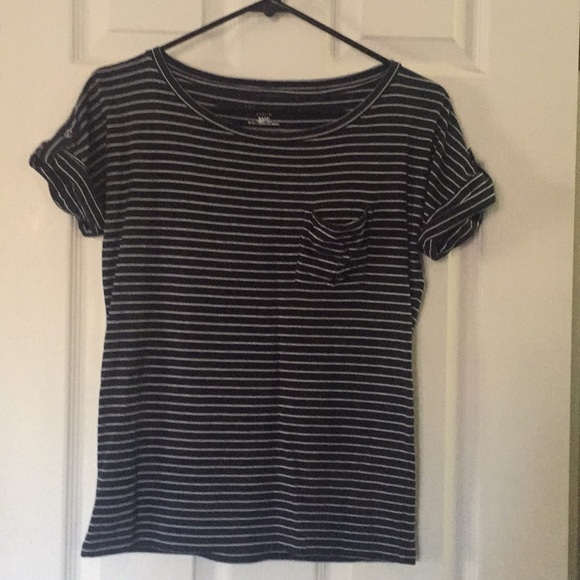 Ann Taylor Tops - 👚Ann Taylor 👚 blue with white stripes cotton tee